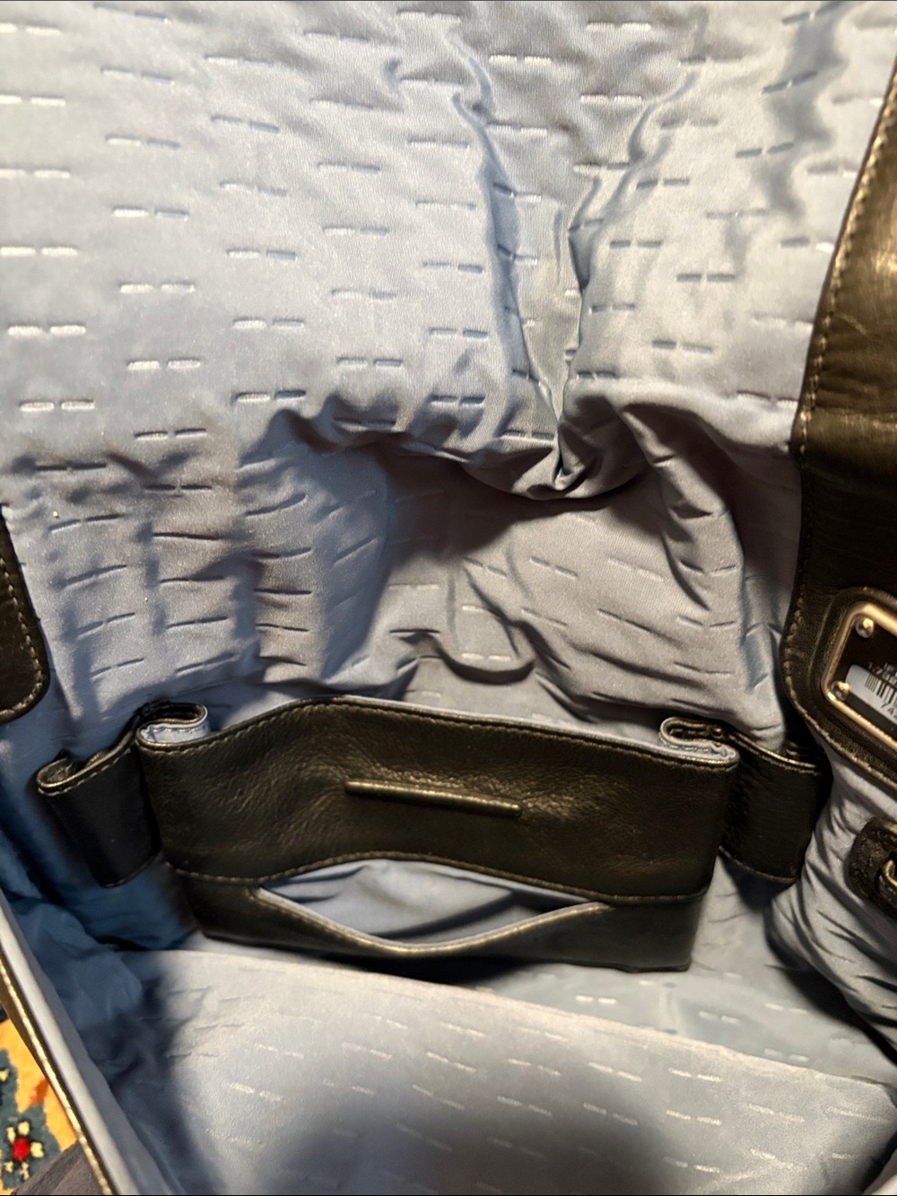 Tumi Black Leather Messenger Bag for Men - Picture 4 of 7